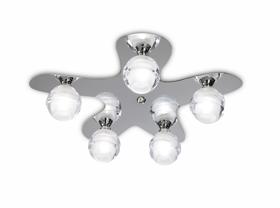 M1809  Loop  Flush Ceiling 5 Light Polished Chrome